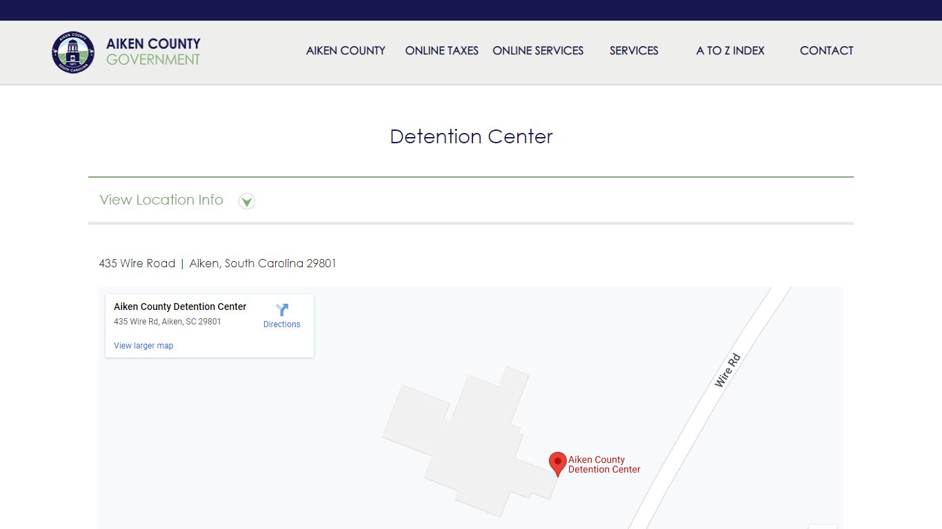 Detention Center - Aiken County Government